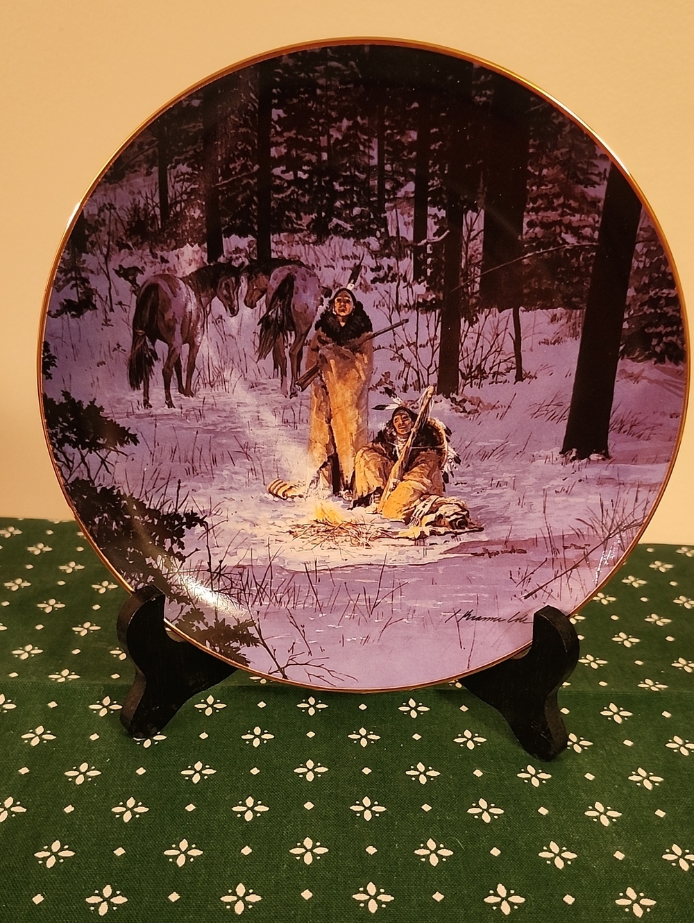 Native Visions Decorative Collector Plate "Listening"